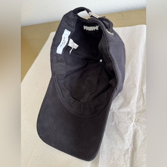 Anine Bing Sport Jeremy Vintage Washed Black Baseball Cap Hat - Picture 8 of 12